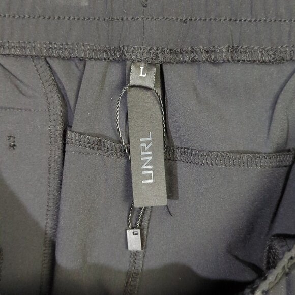 UNRL Pants Mens L Black In Flex Jogger Performance Stretch Nylon Golf Casual New - Picture 8 of 10